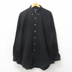 XL/古着 ラルフローレン 長袖 ブランド シャツ メンズ 90s ワンポイントロゴ YARMOUTH オックスフォード 大きいサイズ ロング丈 コットン 
