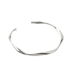 【シルバー × フリーサイズ】[Cream dot. クリームドット公式] バングル レディースツイスト ひねり 重ねづけ オープン 金 銀 シンプル 上品 エレガント リゾート 夏 ブランド アクセサリー プレゼント 大人 女性 