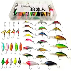 [38個＋フック]クランク ミノー メーカー品 管釣り針 まとめ売り Amazon | トラウトミノー シングルフック 4.8cm 4g 5個セット