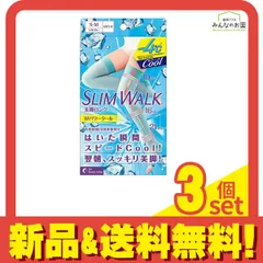 スリムウォーク 美脚ロング Wパワークール ひざ上丈 1足入 (S-Mサイズ) 3個セット まとめ売り