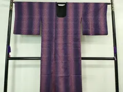 平和屋着物■極上　道行コート　リバーシブル　ロング丈　紋紗袷　洋花　暈し染め　逸品　DZAA7548kh5