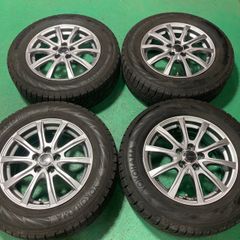 中古スタッドレス ミルアス 15インチ 6j +43 PCD100 ヨコハマ アイスガード IG70 195/65R15 2022年 プリウス ウィッシュ