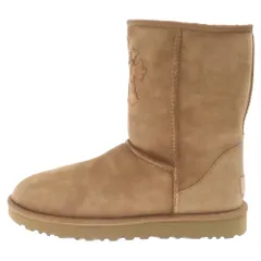 CHROME HEARTS (クロムハーツ) ×UGG アグ スクロールラベル装飾セメタリーパッチ付きムートンレザーブーツ サイズ:26cmのサムネイル