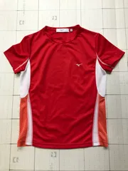 ト2502-12-3846 ミズノ  MIZUNO 半袖Tシャツ　レッド　Ｓ