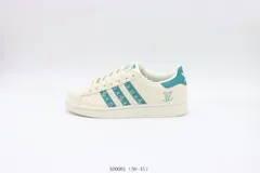 【今日特価】Adidas アディダス クラシックス スーパースター ロートップスケートシューズ ホワイトブルー AD0001