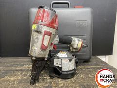 【久留米】【引き取り限定】【中古品】MAX マックス CN-890S 常圧 コイルネイラ 釘打機 90mm 使用空気圧範囲:0.49-0.78MPa 本体＋ケースのみ ○【中古品】MAX マックス CN-890S 常圧 コイルネイラ 釘打機 90mm