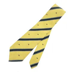 BURBERRY LONDON バーバリーロンドン  ネクタイ   ゴールドカラー シルク100％ メンズ レジメンタル ストライプ イタリア製 ビジネス　240001150945