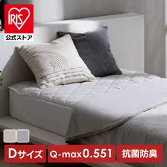 【公式】敷きパッド 冷感 ダブル ベッドパッド 洗える 抗菌防臭 夏用 クール 強冷感 ベットパット 敷きパット アイリスオーヤマ BSP-NPEPS5-Dのサムネイル