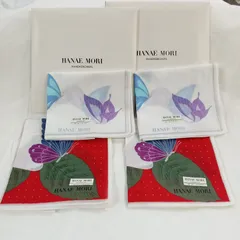 未使用　HANAE MORI　ギフト梱包　蝶々　お花　ハンカチ　4枚セット