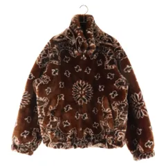 SUPREME (シュプリーム) 21SS Bandana Faux Fur Bomber Jacket バンダナフェイクファーボンバージャケット  バンダナ総柄ファーブルゾン ブラウン - メルカリ