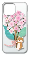 【新品未使用】iPhone13 Pro Max アイフォン13プロマックス クリア ハードケース (柴犬と花束) しば 犬 桜 さくら サクラ 花柄 動物 オシャレ かわいい 可愛い cl-iphone13max-306