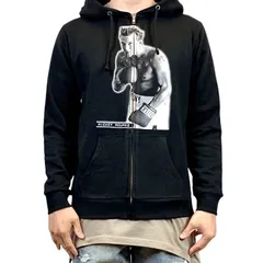 オリジナル パーカー ミッキーローク 猫パンチ ボクサー ナインハーフ 俳優 ジップアップ パーカー S M L XL タイト ジャスト 大きい ビッグ オーバーサイズ メンズ レディース ユニセックス ピンククリーム