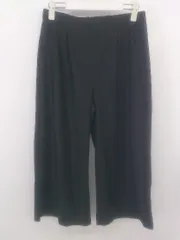 ◇ ◎ ●美品● earth music&ecology タグ付き ワイド クロップド パンツ サイズ M ブラック レディース P  【中古】 【1212120004908】