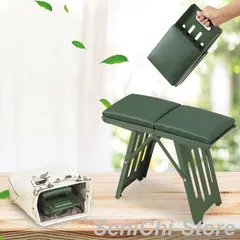 スツール チェア 折りたたみ クッション付き 収納バッグ付き チェアー 携帯 いす イス 持ち運び 踏み台 手持ち 簡単 軽量