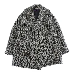 ワイズ タケシコウサカ Y's 厚手 ツイードコート カシミヤ昆 レディース 黒 白 size1 yf-c43-121 [Y01233]のサムネイル