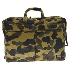 A BATHING APE x PORTER 1st CAMO 3WAY BRIEFCASE (First Camo Three-Way Briefcase Bag, Green)