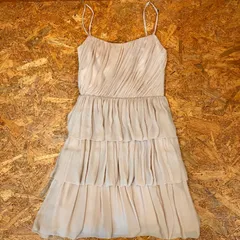 JILLSTUART シルクワンピース サイズ0  オフピンク ジルスチュアート ドレス ノースリーブ 結婚式 二次会 パーティ ユーズド USED