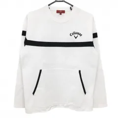 ★SALE価格★キャロウェイ レッドレーベル セーター 白×ネイビー 胸・袖ライン 二ット メンズ L ゴルフウェア Callaway