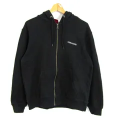 コンバース パーカー トップス ジップアップ スウェット コットン メンズ Lサイズ ブラック CONVERSE 【中古】