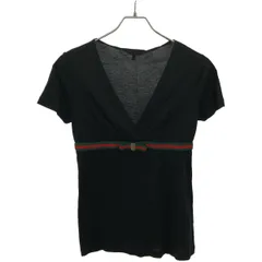 GUCCI グッチ シェリーラインリボンレーヨントップス 284477 X6239 ブラック Sのサムネイル