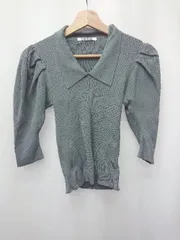 ◇ Θ snidel スナイデル パフスリーブ 長袖 リブニット サイズF グレー レディース E  【1507100008411】