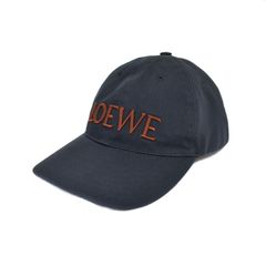 ロエベ LOEWE キャップ キャンバス ロゴ刺繡 帽子 S 紺 ネイビー