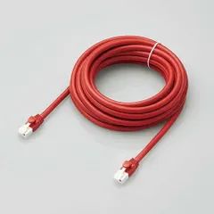 【新品】 エレコム LANケーブル/CAT6A対応/EU RoHS指令準拠/爪折れ防止/簡易パッケージ仕様/5m/ヨリ線/レッド LD-GPAT/RD5/RS