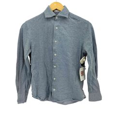 ギローバー GUY ROVER イタリア製 コットン 丸襟 L/S シャツ メンズ import：XS 