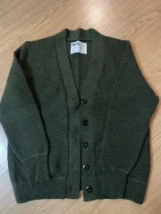 新品タグ付き　2024AW マーガレットハウエル　カーディガン　ウール　深緑　Ⅱ 新品タグ付き 2024AW マーガレットハウエル カーディガン ウール