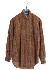 【お得なクーポン配布中!】 80s チャップス ラルフローレン 総柄 長袖 ボタンダウン シャツ メンズ M 古着 ヴィンテージ CHAPS 長袖シャツ BD マルチカラー 総柄シャツ