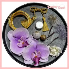 【金箔付】パープル胡蝶蘭髪飾り 水引和玉成人式結婚式卒業式和装前撮り振袖袴