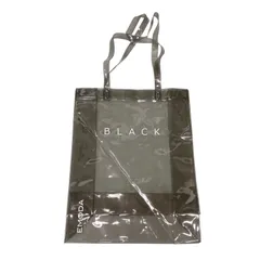 AT-253 EMODA エモダ ビニールバッグ BLACK マチ付き トートバッグのサムネイル