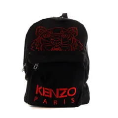 ケンゾー KENZO タイガー リュックサック デイパック 刺繍ロゴ ナイロン 黒 ブラック 赤 レッド /AK21のサムネイル