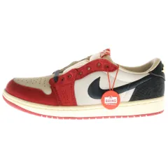 NIKE (ナイキ) ×Trophy Room AIR JORDAN 1 LOW OG FN0432-100 トロフィールーム エアジョーダン1 ローカットスニーカー レッド/ブラック US8/26cm
