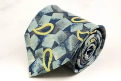 マリオヴァレンティノ ブランド ネクタイ シルク ペイズリー柄 幾何柄 総柄 メンズ ネイビー MARIO VALENTINO 【中古】