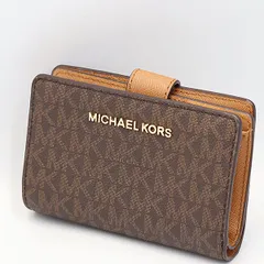  美品 マイケルコース 二つ折り シグネチャー レディース財布 SGN 2000000 NSK