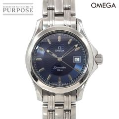 オメガ OMEGA シーマスター120 2581 81 ヴィンテージ レディース 腕時計 デイト ブルー クォーツ ウォッチ Seamaster 120 90290653