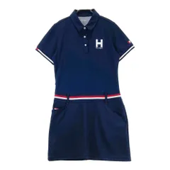 サイズ：L TOMMY HILFIGER GOLF トミー ヒルフィガーゴルフ  半袖ポロワンピース  ネイビー系 [240101522867] ゴルフウェア レディース ストスト