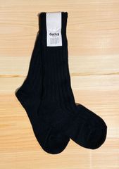 【新品・未使用】decka-Quality socks- ブラック21.5-24.5㎝×2足