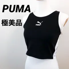 【極美品】PUMA　プーマ　袖なしウェア　タンクトップ　スポーツ　ブラック　ロゴ