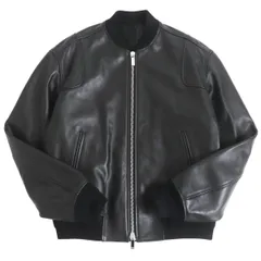 極美品□19AW DIOR/ディオール オム 943L420A0420 裏ロゴ総柄 WZIP カーフスキン レザー ボンバージャケット/ブルゾン 黒 48 伊製 正規品のサムネイル