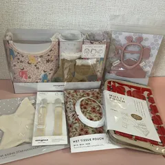 【大特価！！】ベビー用品6点セット【ピンク系日本製】スタイ・おもちゃ・ポーチほか