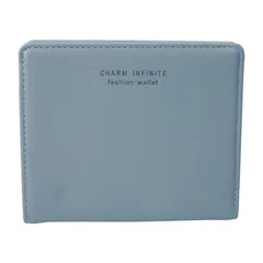 【新着商品】prendre 薄型 折りたたみ財布 レディース 二つ折り スリム 軽量 ウォレット 小さめ コンパクト 財布 カード入れ パステル かわいい おしゃれ ミニウォレット ミニ財布 プレゼント ギフト （ブルー） PR-WALLET10-BL