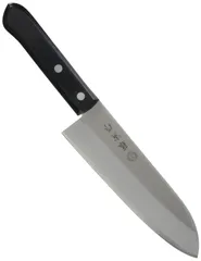 【在庫処分】肉・魚・野菜と幅広く使える万能包丁 両刃 刀身の板厚を家庭用向けに設定 コバルト合金鋼 食材に一層食い込みやすい 日本 DPコバルト合金鋼割込 170mm A-1 三徳 F-301DP 藤寅作
