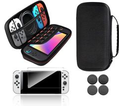 For Switch 2 Case Set (Storage Case x 1 + Screen Protector x 1 + Stick Cover x 4) EVA Material Waterproof, Dustproof, Shockproof, Portable, Perfect for Travel