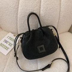 バッグ 再生ポリエステル 手提げ ショルダー ストレッチ シンプル おしゃれ バケツ型 トレンド 夏 レディース 斜め掛け 通勤 カジュアル M250310-2175