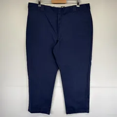 古着 ディッキーズ Dickies ワークパンツ 874 ストレート チノパン ワンポイントロゴ 長ズボン ジッパーフライ w42 L29  ネイビー メンズ