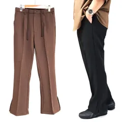 SUGGESTION ストレッチ サイドスリット フレアー パンツ 昭和レトロのサムネイル