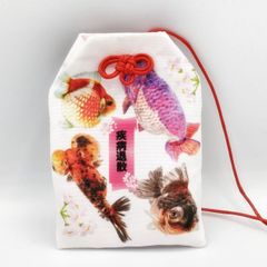 【疾病退散】金魚のお守り袋（桜）