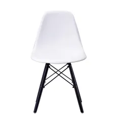 【ホワイト座面＆ダークブラウン脚】【ファブリック】イームズチェア リプロダクト ダイニングチェア ダイニングチェアー イームズチェア DSW eames イームズ チェアー DSW イームズ椅子 チェア イームズチェアー 木脚 椅子